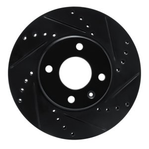 Chevrolet SONIC Brake Rotor (1) - Front Right - R1 Concepts - Drilled & Slotted - Black - `12-`17